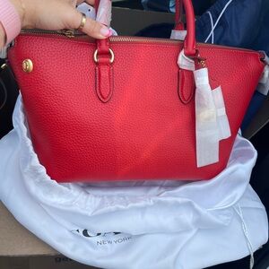 Red coach Cara satchel